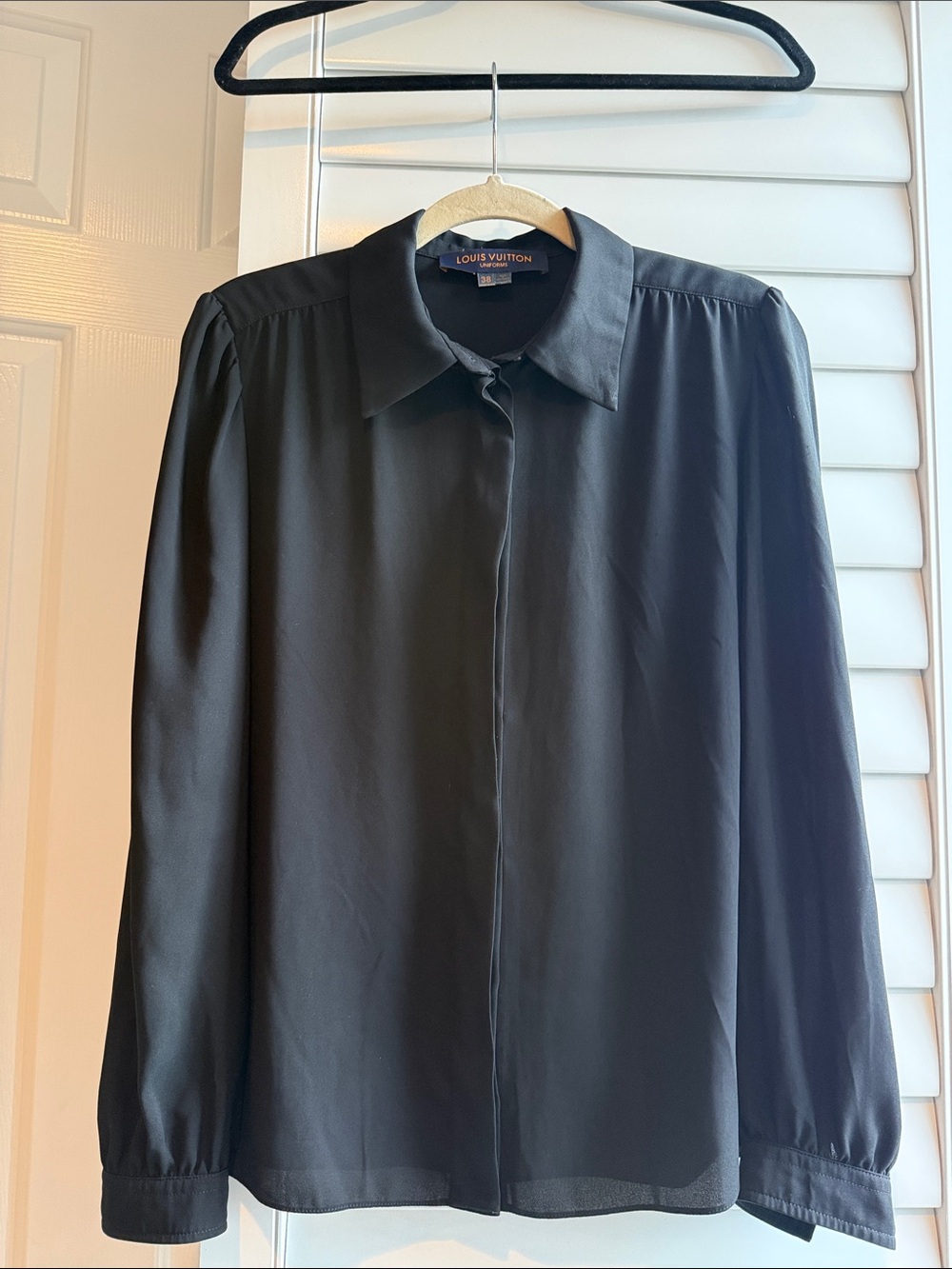 Louis Vuitton Black Long-Sleeve Dress Shirt